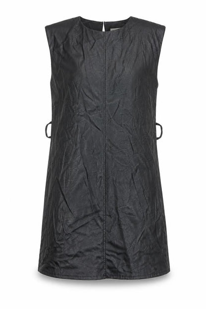 Love Womens Black Polyester A-Line Size M Round Neck