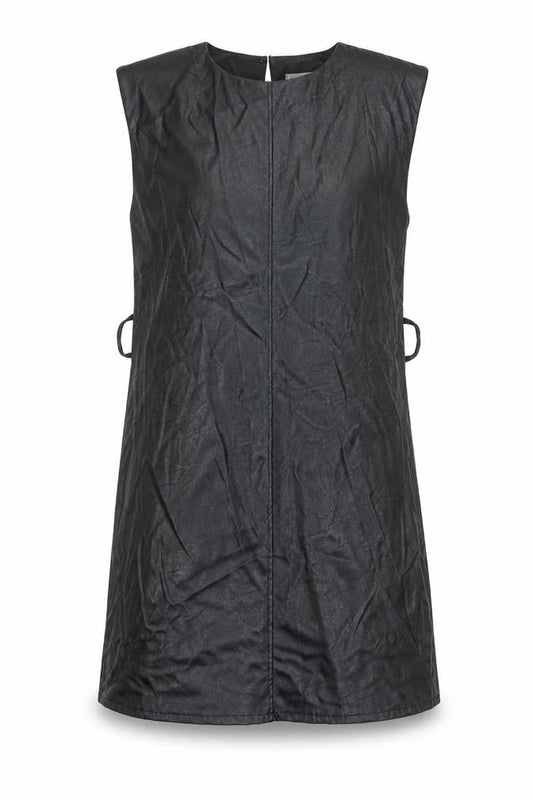 Love Womens Black Polyester A-Line Size M Round Neck