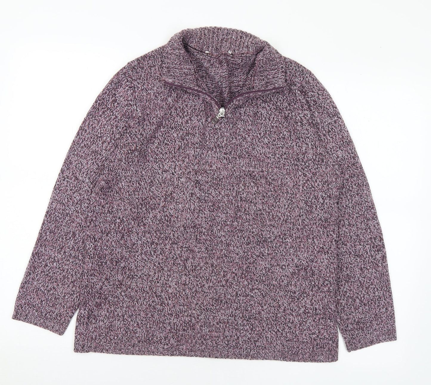 Womens UK Size M Preworn Purple Pullover Jumper