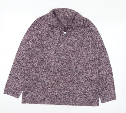 Womens UK Size M Preworn Purple Pullover Jumper