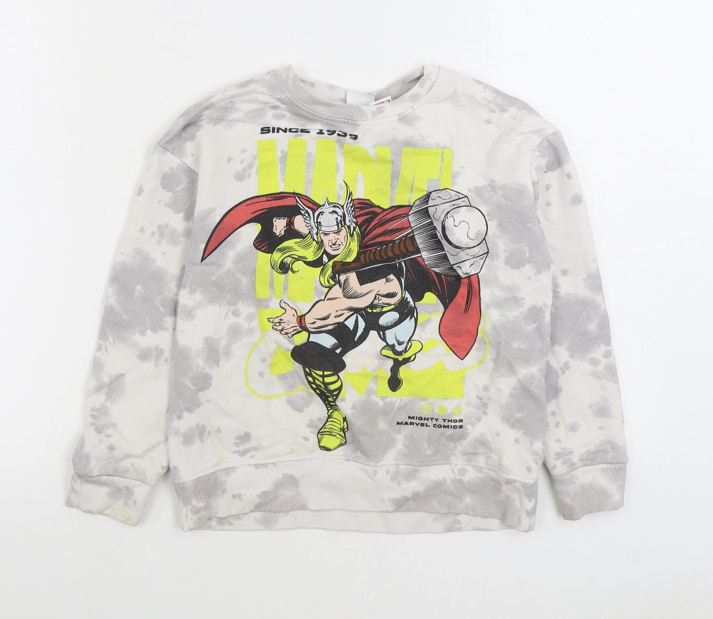 Zara Boys Multicoloured Geometric Cotton Pullover Sweatshirt Size 10 Years Pullover - Marvel