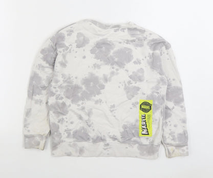Zara Boys Multicoloured Geometric Cotton Pullover Sweatshirt Size 10 Years Pullover - Marvel