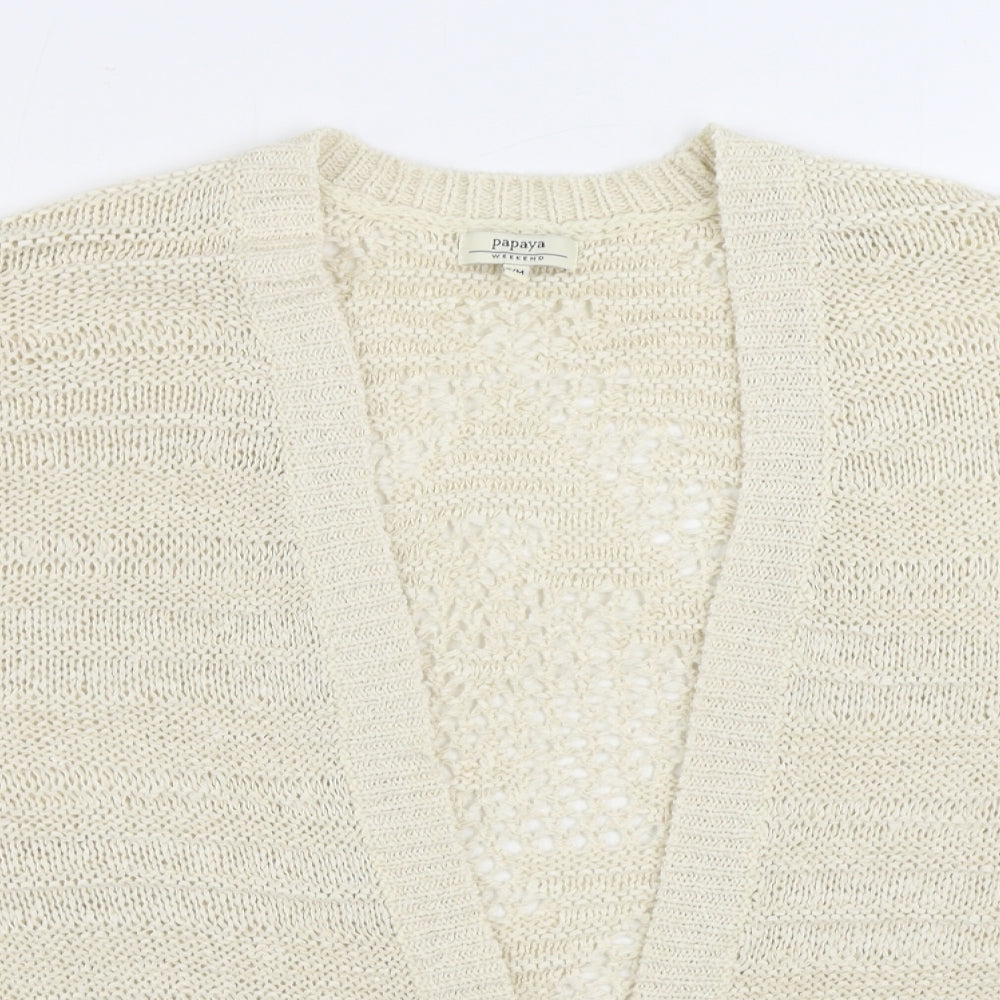 Womens UK Size S Matalan Beige Cardigan Jumper