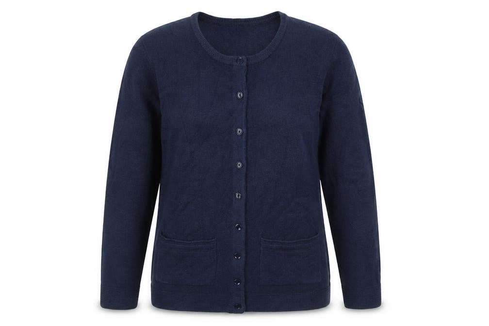 Womens UK Size 14 Emreco Blue Cardigan Jumper