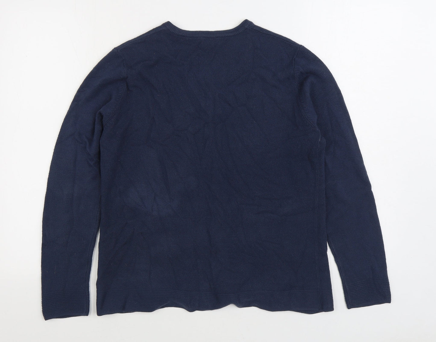 Womens UK Size 14 Emreco Blue Cardigan Jumper