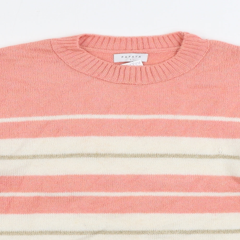 Womens UK Size L Matalan Pink Pullover Jumper