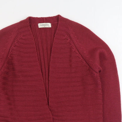 Fabrizo Womens Purple V-Neck Acrylic Pullover Jumper Size M
