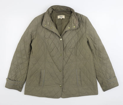 Womens UK Size 14 Marks and Spencer Beige Quilted Coat