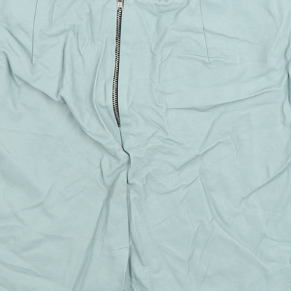 Primark Womens Blue Polyurethane A-Line Skirt Size 12 Zip