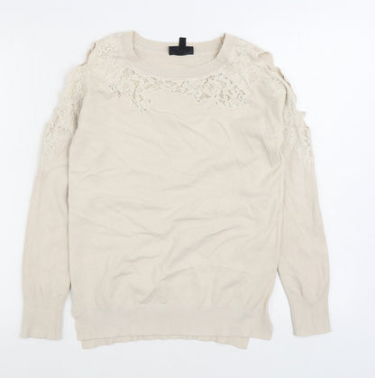 Womens UK Size 6 Topshop White Pullover Jumper