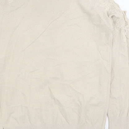 Womens UK Size 6 Topshop White Pullover Jumper