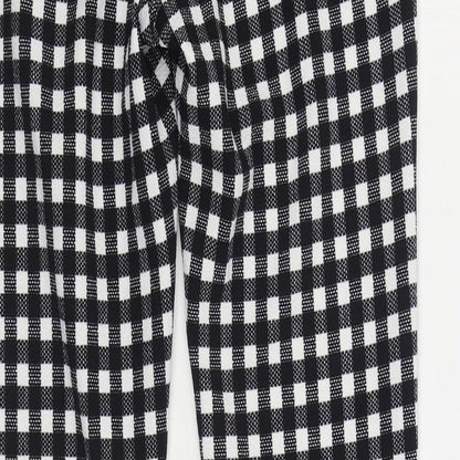 SheIn Womens Black Check Polyester Jogger Trousers Size S L31 in Regular