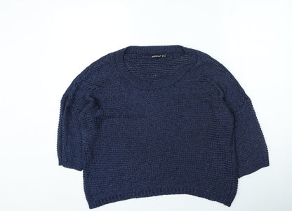Primark Womens Blue Round Neck Polyester Pullover Jumper Size 18