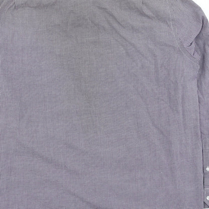 George Mens Purple Check Polyester Button-Up Size 44 Collared