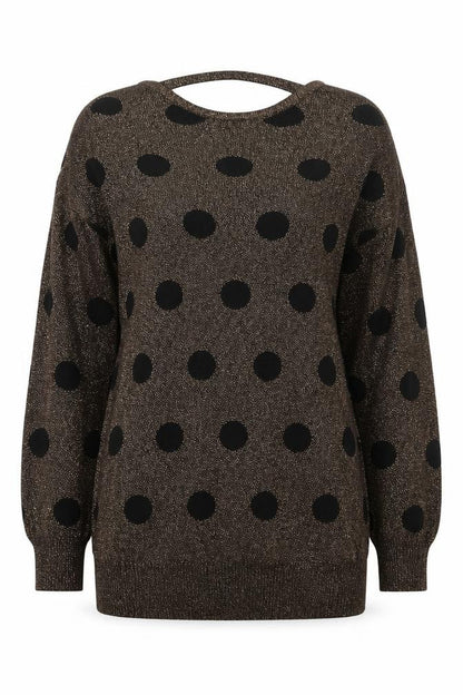 Womens UK Size 12 Soon Gold Pullover Jumper