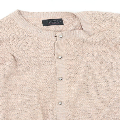 Womens UK Size S savida Pink Cardigan Jumper