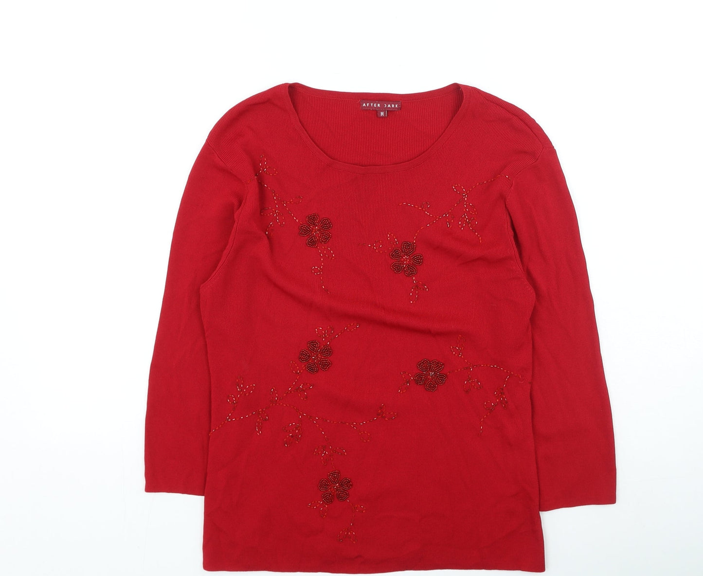 Womens UK Size M After Dark Red Pullover Jumper