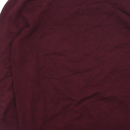 Womens UK Size 10 Red Herring Purple Henley Jumper