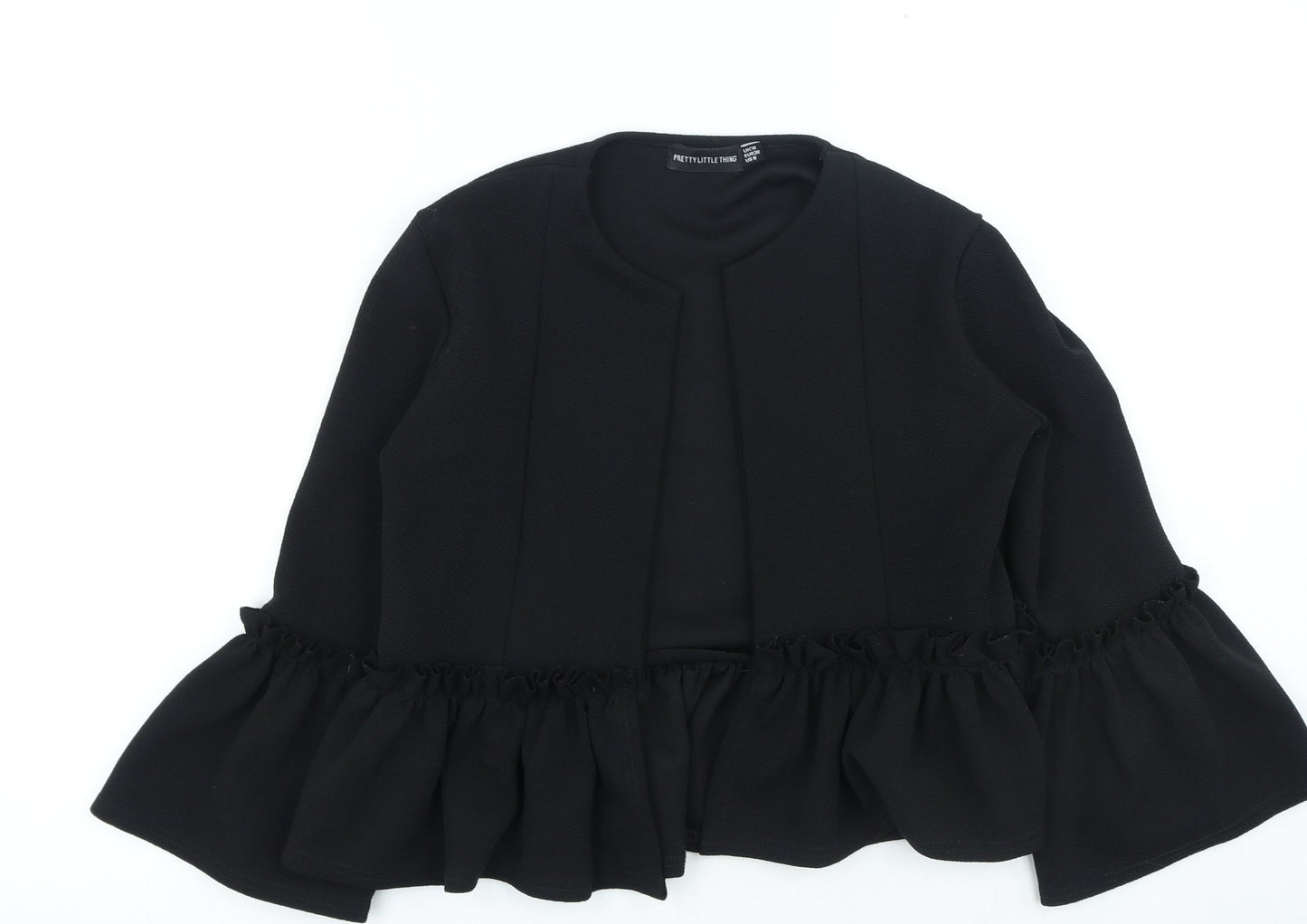 Womens UK Size 10 PRETTYLITTLETHING Black Cardigan Jumper