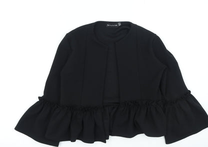 Womens UK Size 10 PRETTYLITTLETHING Black Cardigan Jumper