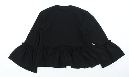 Womens UK Size 10 PRETTYLITTLETHING Black Cardigan Jumper