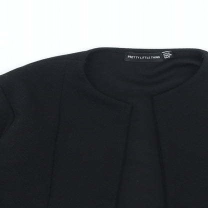 Womens UK Size 10 PRETTYLITTLETHING Black Cardigan Jumper
