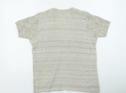 Womens UK Size M Bonmarché Beige Cardigan Jumper