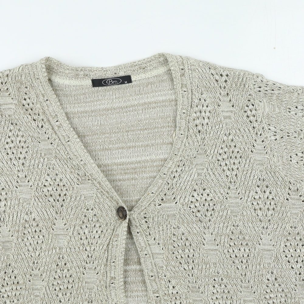 Womens UK Size M Bonmarché Beige Cardigan Jumper