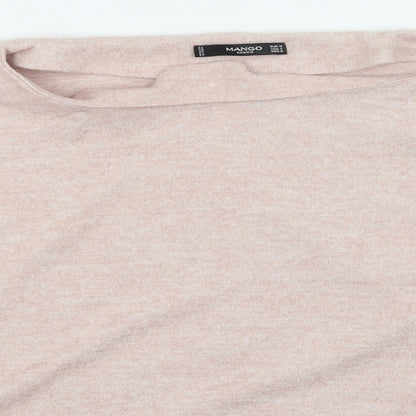 Womens UK Size M Mango Pink Pullover Jumper