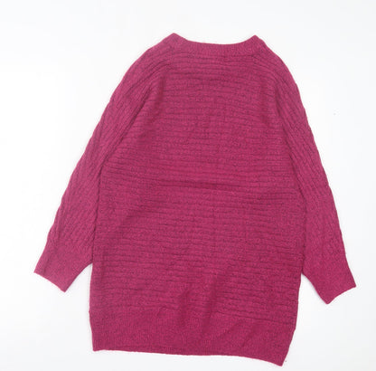 Womens UK Size 10 bonmarch Pink Pullover Jumper
