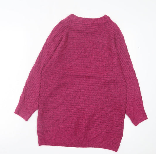 Womens UK Size 10 bonmarch Pink Pullover Jumper