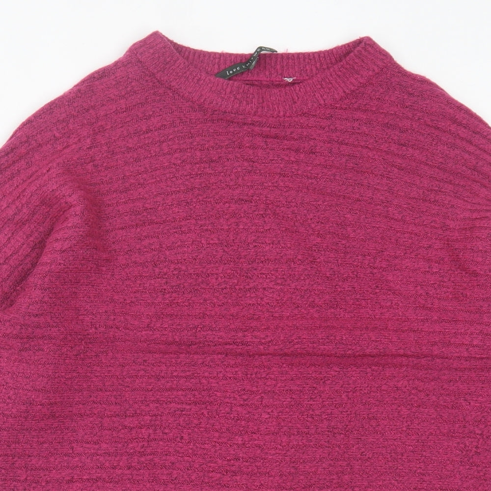 Womens UK Size 10 bonmarch Pink Pullover Jumper