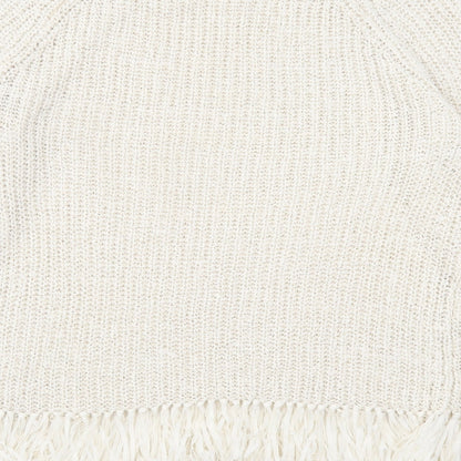 H&M Womens Beige Crew Neck Acrylic Pullover Jumper Size S