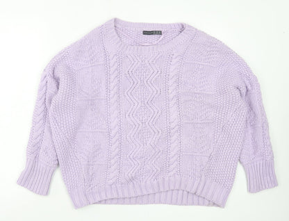 Atmosphere Womens Purple Crew Neck Acrylic Pullover Jumper Size 14