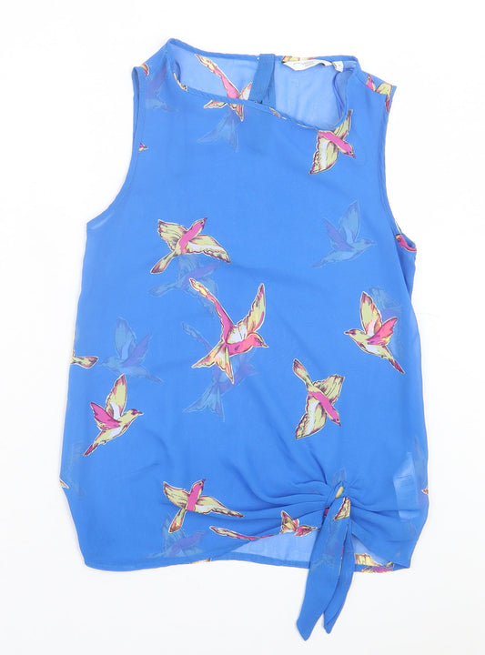 Womens UK Size 8 New Look Blue Basic Tank
