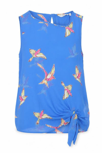 Womens UK Size 8 New Look Blue Basic Tank