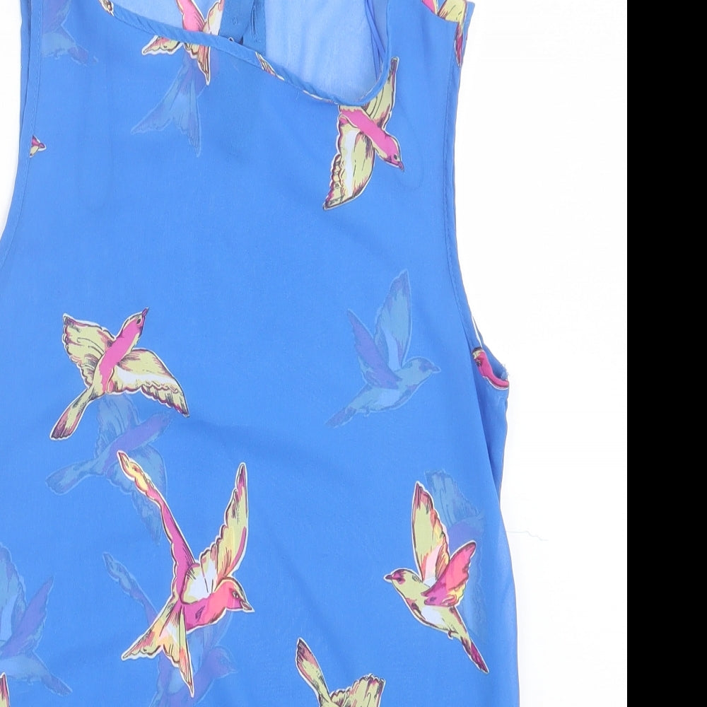 Womens UK Size 8 New Look Blue Basic Tank