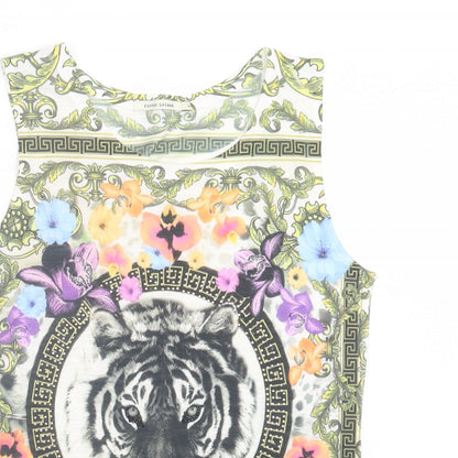 Womens UK Size 8 River Island Multicoloured Basic Tank