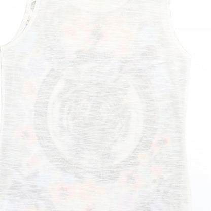 Womens UK Size 8 River Island Multicoloured Basic Tank
