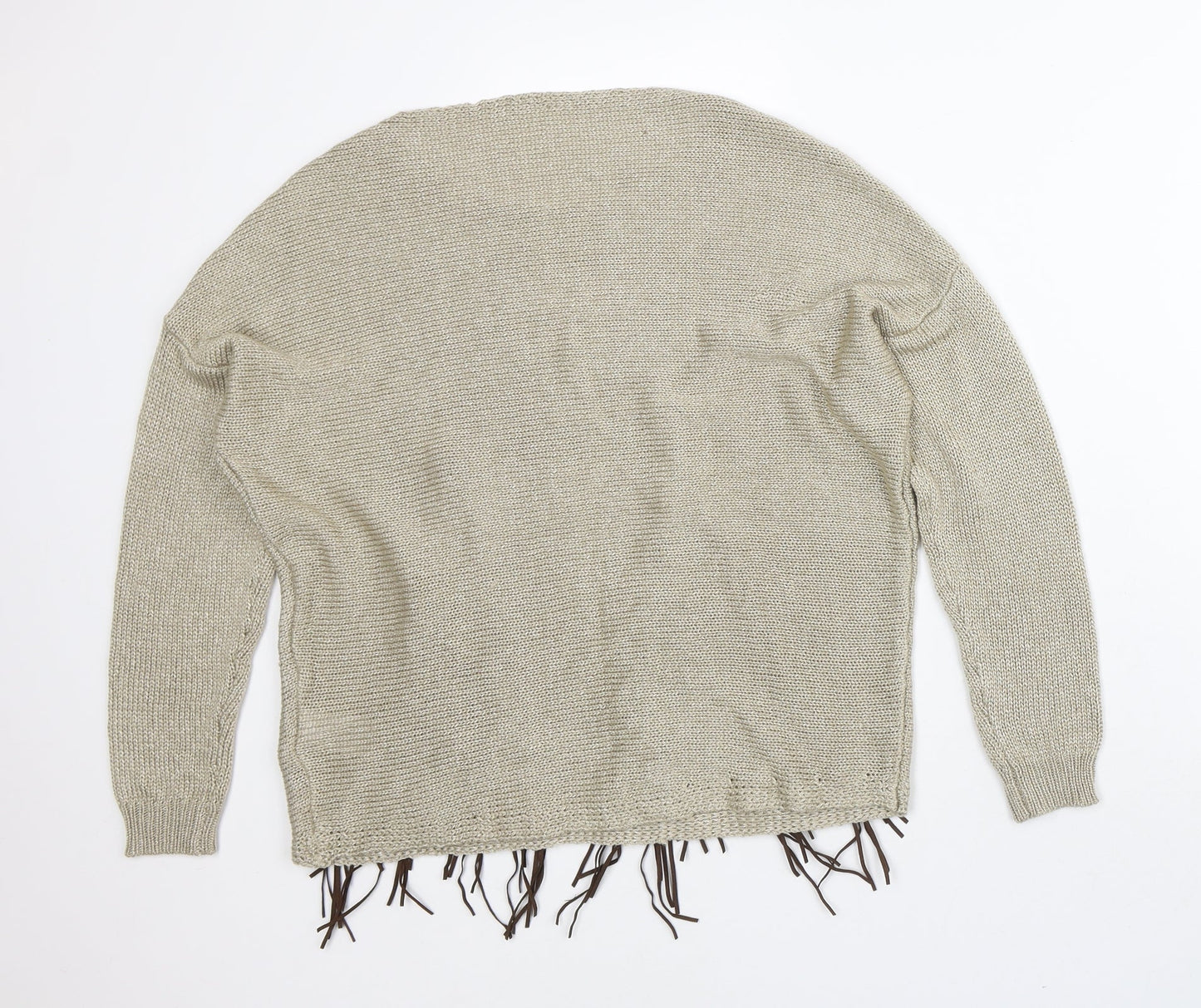 Womens UK Size M Preworn Brown Pullover Jumper