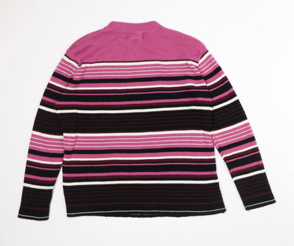 Womens UK Size L Afibel Pink Pullover Jumper