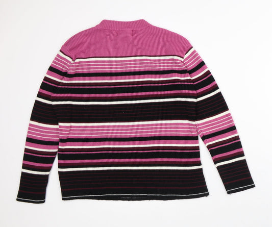 Womens UK Size L Afibel Pink Pullover Jumper