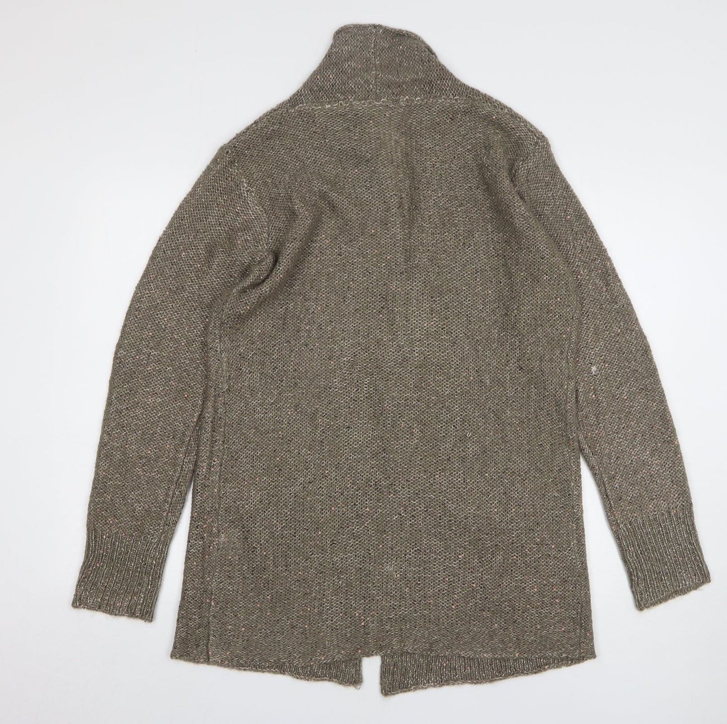 Maddison Womens Brown V-Neck Polyester Cardigan Jumper Size L