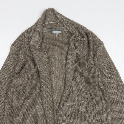 Maddison Womens Brown V-Neck Polyester Cardigan Jumper Size L