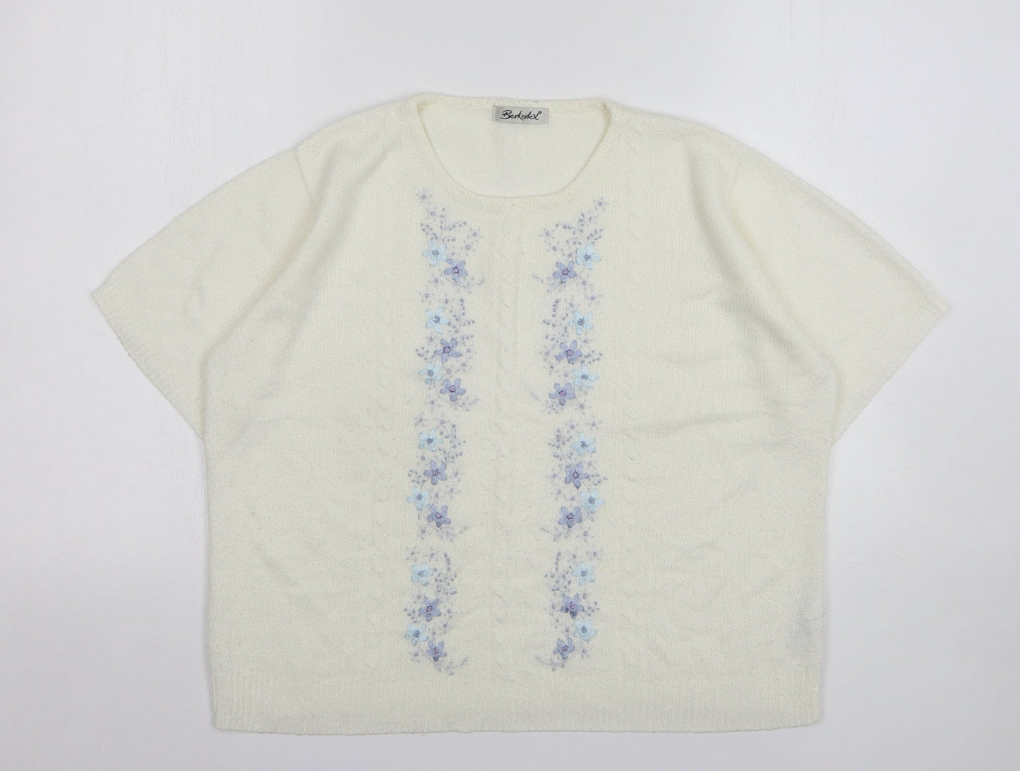 Womens UK Size 14 Berkertex White Pullover Jumper