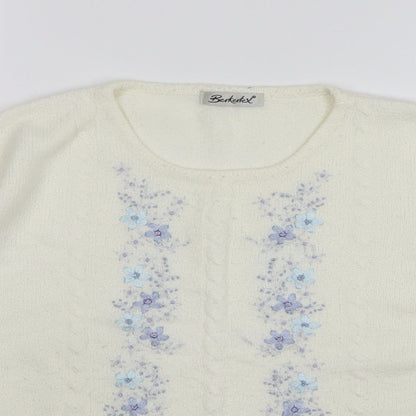 Womens UK Size 14 Berkertex White Pullover Jumper
