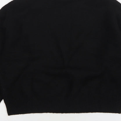 Primark Womens Black High Neck Acrylic Pullover Jumper Size 6
