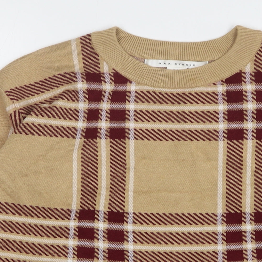 Womens UK Size S Max Studio Beige Pullover Jumper