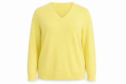 Womens UK Size 2XL Atlantic Bay Yellow Pullover Jumper
