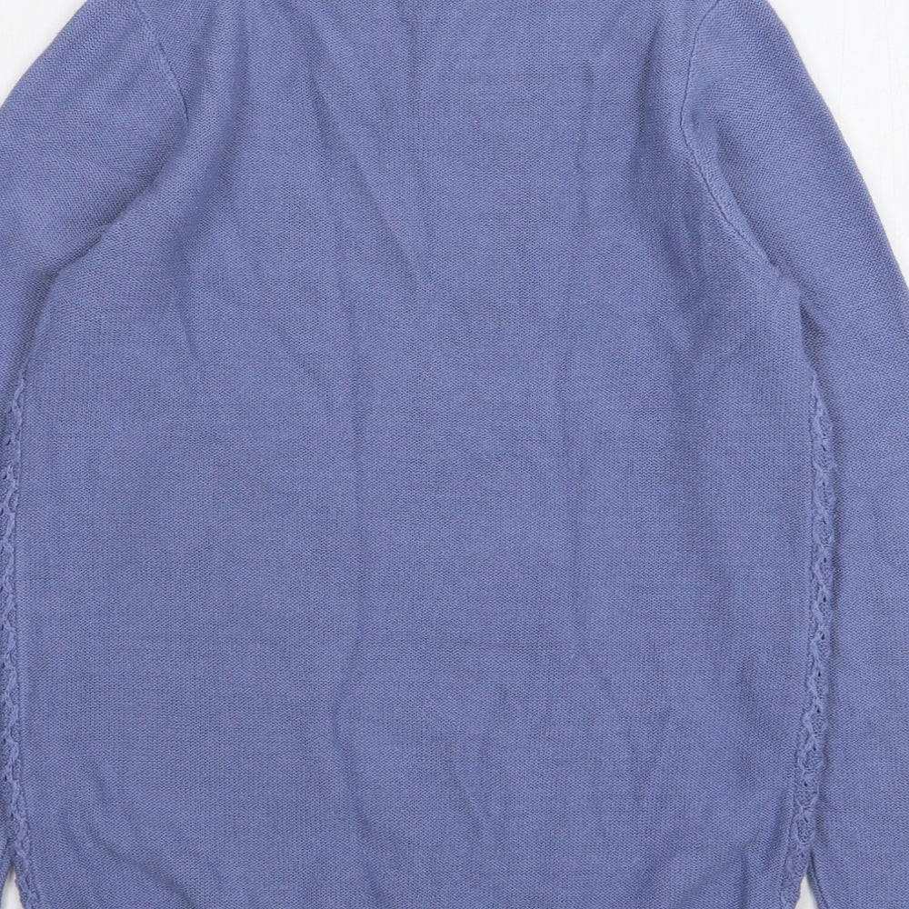 Womens UK Size 10 Isle Essentials Blue Pullover Jumper
